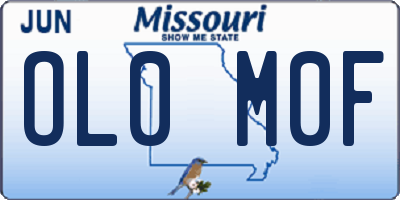 MO license plate OL0M0F