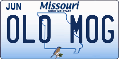 MO license plate OL0M0G
