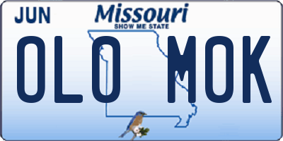 MO license plate OL0M0K