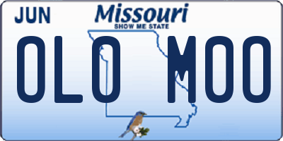 MO license plate OL0M0O