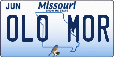 MO license plate OL0M0R
