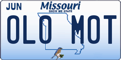 MO license plate OL0M0T
