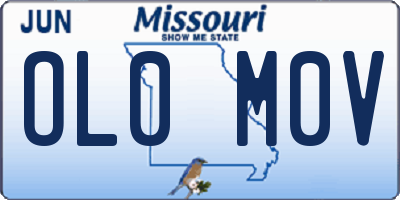 MO license plate OL0M0V