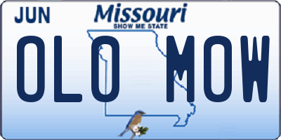 MO license plate OL0M0W
