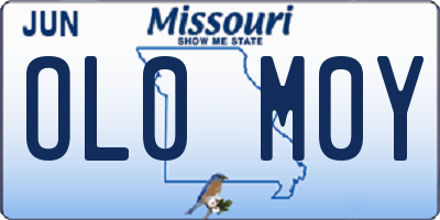 MO license plate OL0M0Y