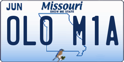 MO license plate OL0M1A