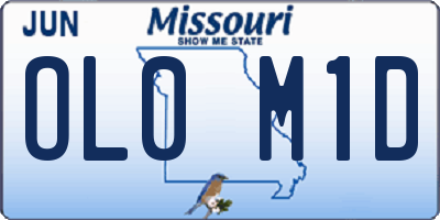 MO license plate OL0M1D