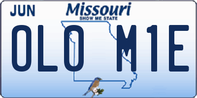 MO license plate OL0M1E