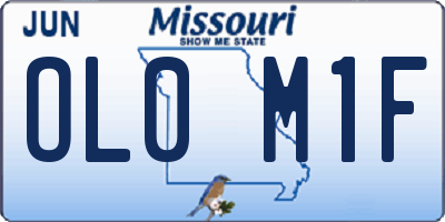MO license plate OL0M1F