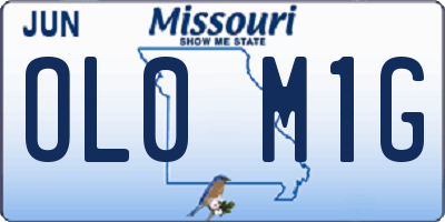 MO license plate OL0M1G