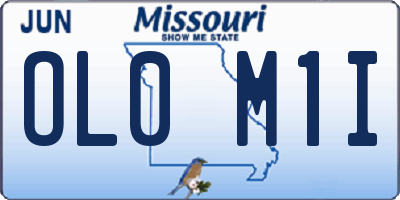 MO license plate OL0M1I