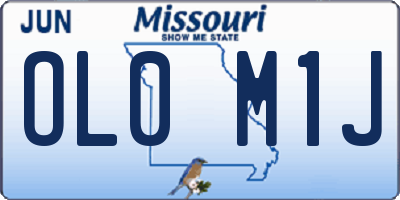 MO license plate OL0M1J