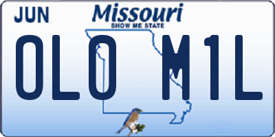MO license plate OL0M1L