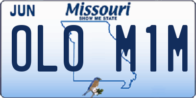 MO license plate OL0M1M