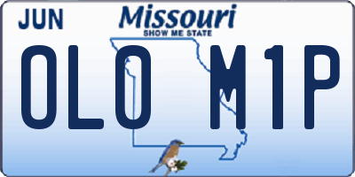 MO license plate OL0M1P