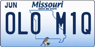 MO license plate OL0M1Q
