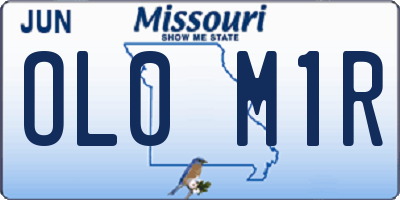 MO license plate OL0M1R