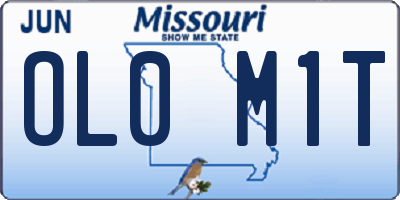 MO license plate OL0M1T