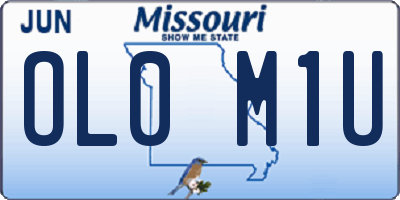 MO license plate OL0M1U