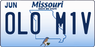 MO license plate OL0M1V