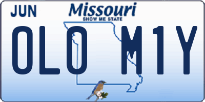 MO license plate OL0M1Y