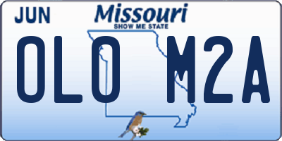 MO license plate OL0M2A