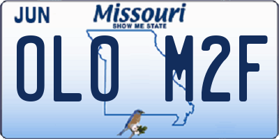 MO license plate OL0M2F