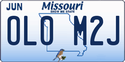 MO license plate OL0M2J