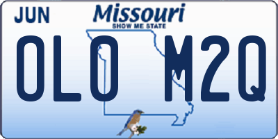 MO license plate OL0M2Q