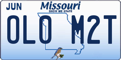 MO license plate OL0M2T