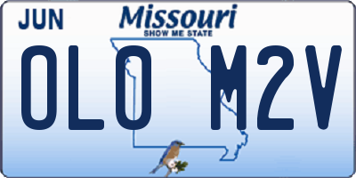 MO license plate OL0M2V