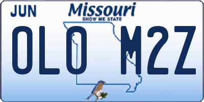 MO license plate OL0M2Z