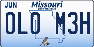 MO license plate OL0M3H