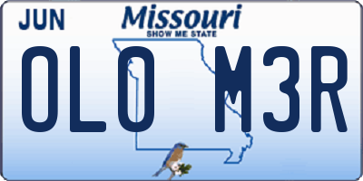 MO license plate OL0M3R