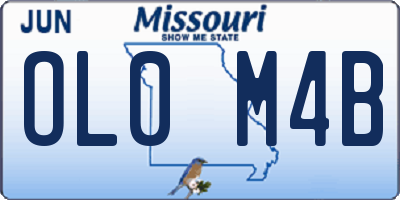 MO license plate OL0M4B