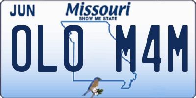 MO license plate OL0M4M
