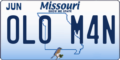 MO license plate OL0M4N