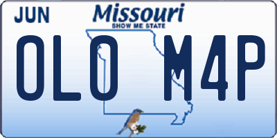 MO license plate OL0M4P