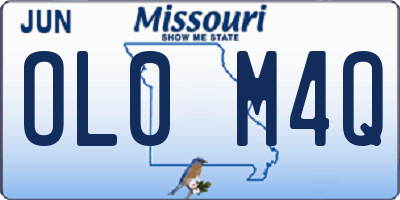 MO license plate OL0M4Q