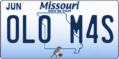 MO license plate OL0M4S