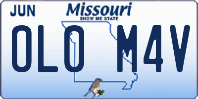 MO license plate OL0M4V