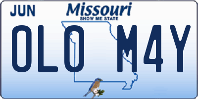 MO license plate OL0M4Y