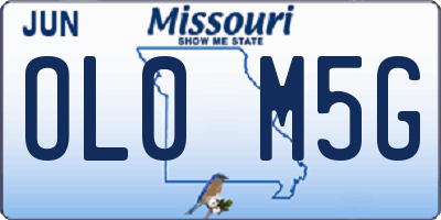 MO license plate OL0M5G