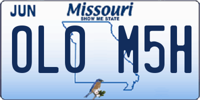 MO license plate OL0M5H