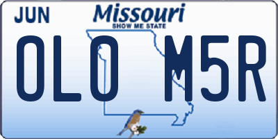 MO license plate OL0M5R