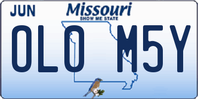 MO license plate OL0M5Y