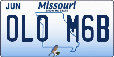 MO license plate OL0M6B