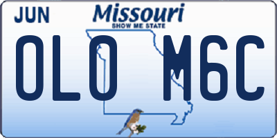 MO license plate OL0M6C