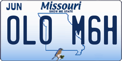 MO license plate OL0M6H