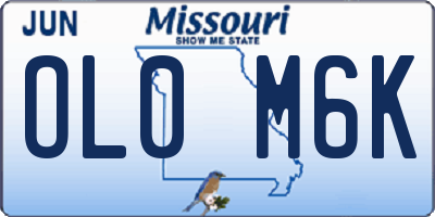 MO license plate OL0M6K